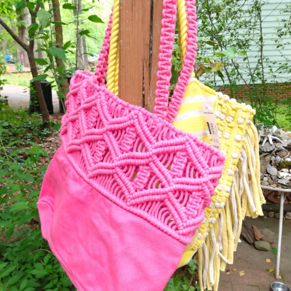 Lot of 2 no boundaries cotton boho bags new
